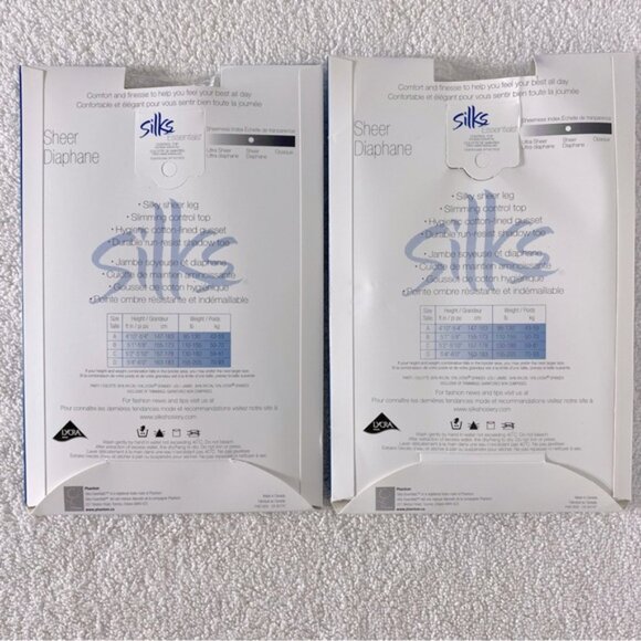 Vintage Essentials Control Top Pantyhose In Natural x2 NWT - Picture 6 of 7